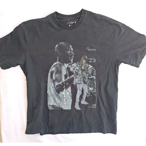 Michael Jordan x Fragment Cactus Jack Travis Scott Nike Tshirt Size L CJ9059-101 - Picture 5 of 10